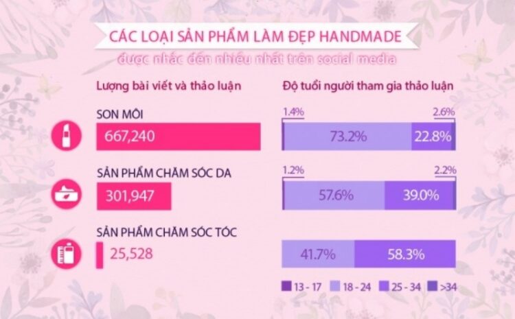  Tình hình thị trường sản phẩm làm đẹp handmade Việt Nam